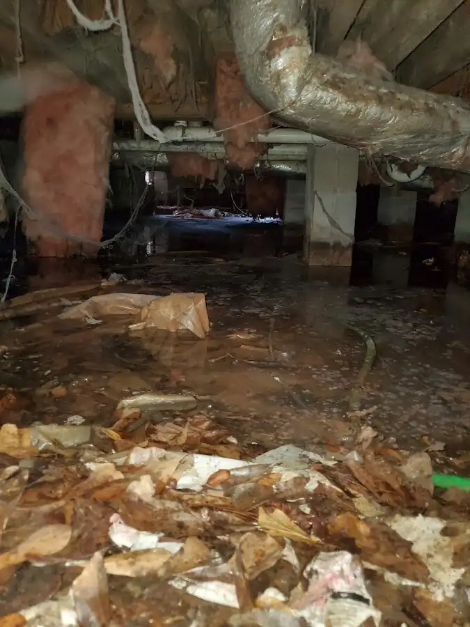 Crawl space flood assessment for Commercial Water Damage Restoration in Ione